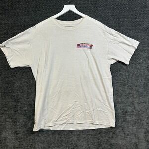 NHRA Schuck's Nationals T-Shirt Men L White Good 2008 Racing Graphic Crewneck